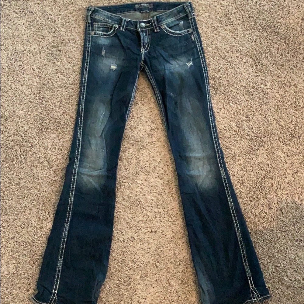 Distressed Silver Jeans